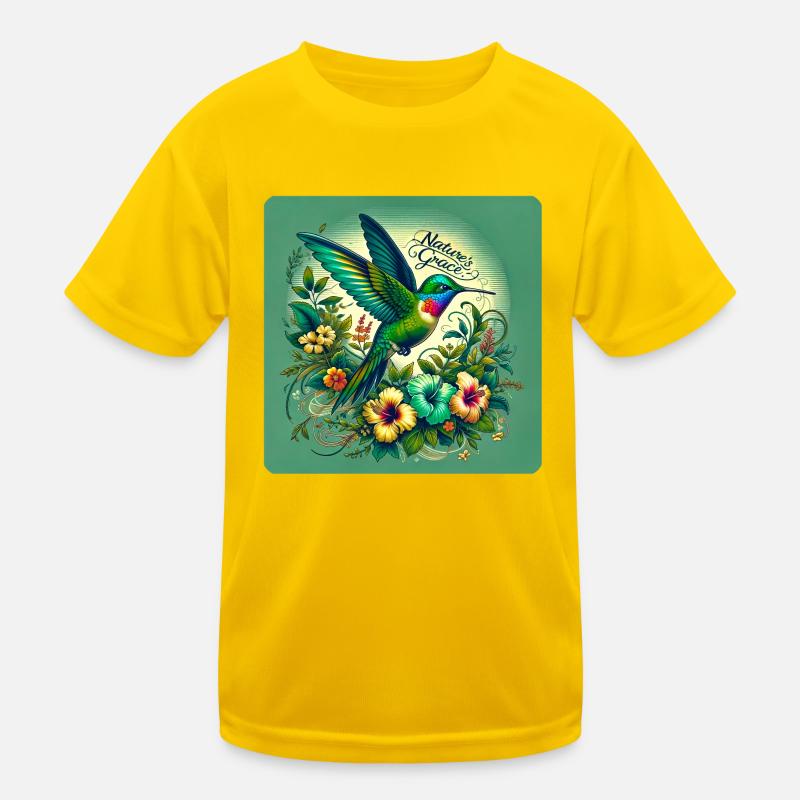 vibrant Hummingbird Nature s Grace Kinder Funktions-T-Shirt