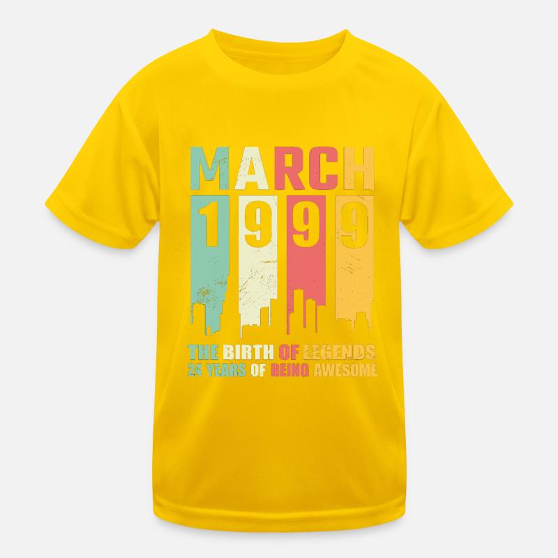 24th birthday March Born 1999 Gift idea Kids Functional T-Shirt