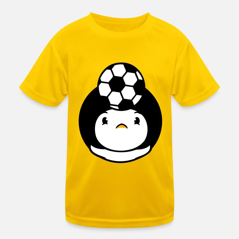 Duck Playing Soccer Header Ball Balancing Head Kids Functional T-Shirt