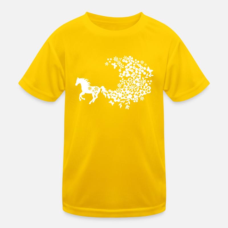 Cheval Fleur T-shirt sport Enfant