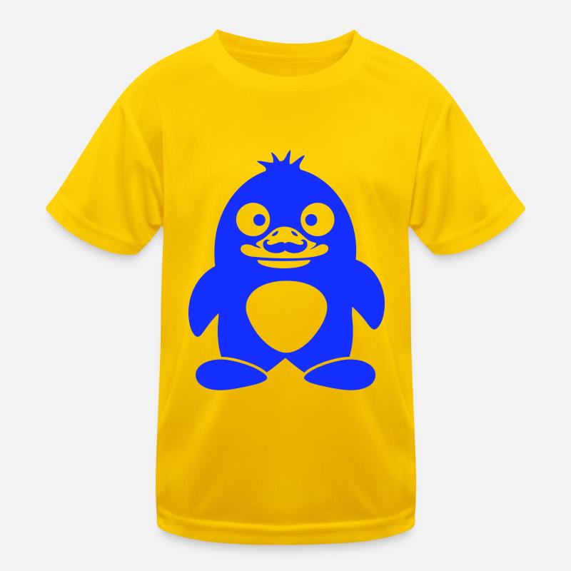 Pinguin Schnurrbart Sir Mr. Herr Mustache Bart Kinder Funktions-T-Shirt