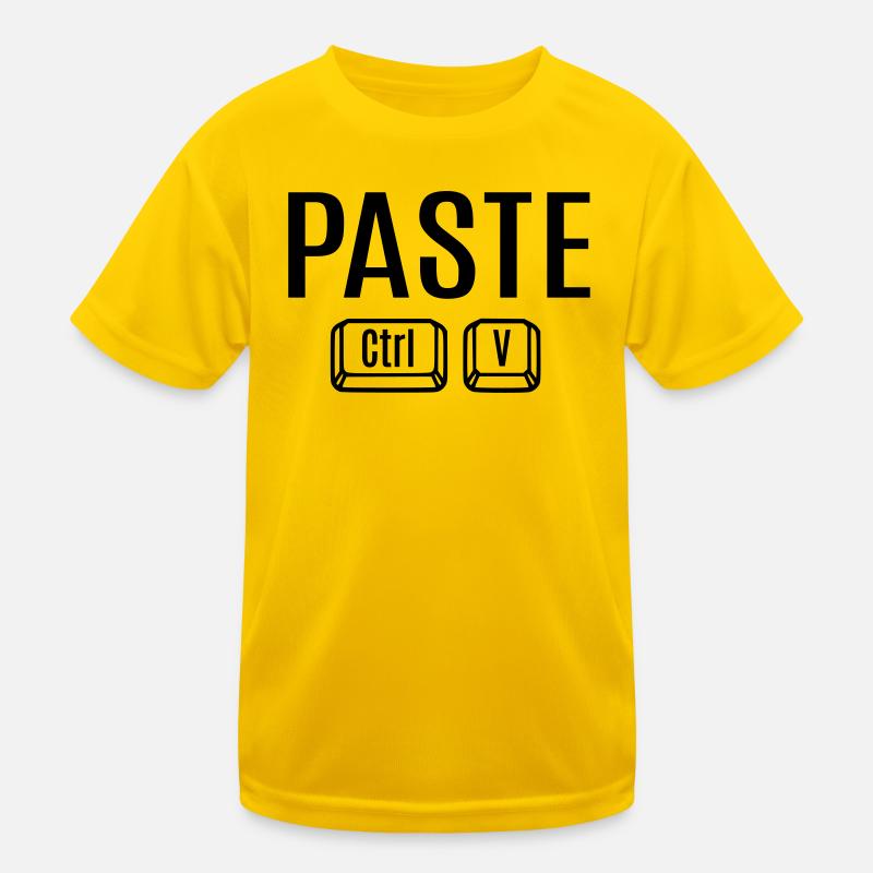 Papa Mama Kind Baby Geburt Geschenkidee Copy Paste Kinder Funktions-T-Shirt