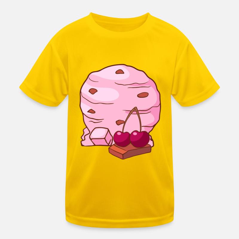 Kirsch Eis Speiseeis Eiskrem Eiscreme Kugeleis Kinder Funktions-T-Shirt