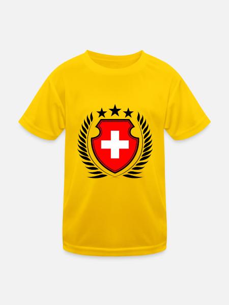 Switzerland - Kids Functional T-Shirt - egg yellow