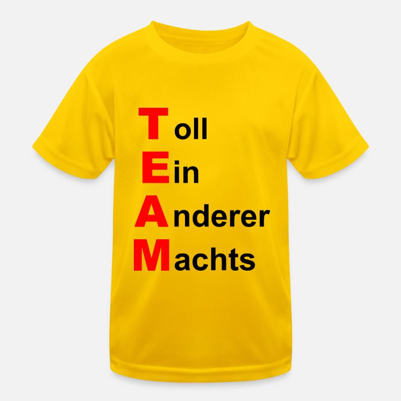 TEAM-TOLL EIN ANDERER MACHTS - Kinder Funktions-T-Shirt - Eigelb