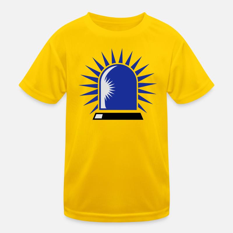 rotating blue beacon light Kids Functional T-Shirt