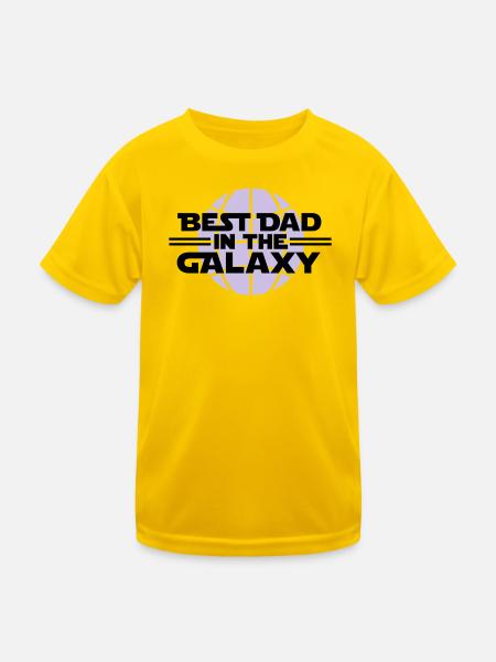 Beste Vati in der Galaxie - Kinder Funktions-T-Shirt - Eigelb - Vorne