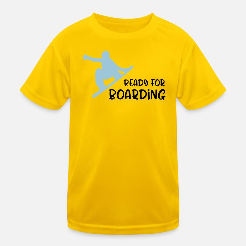 Snowboard Kinder Funktions-T-Shirt