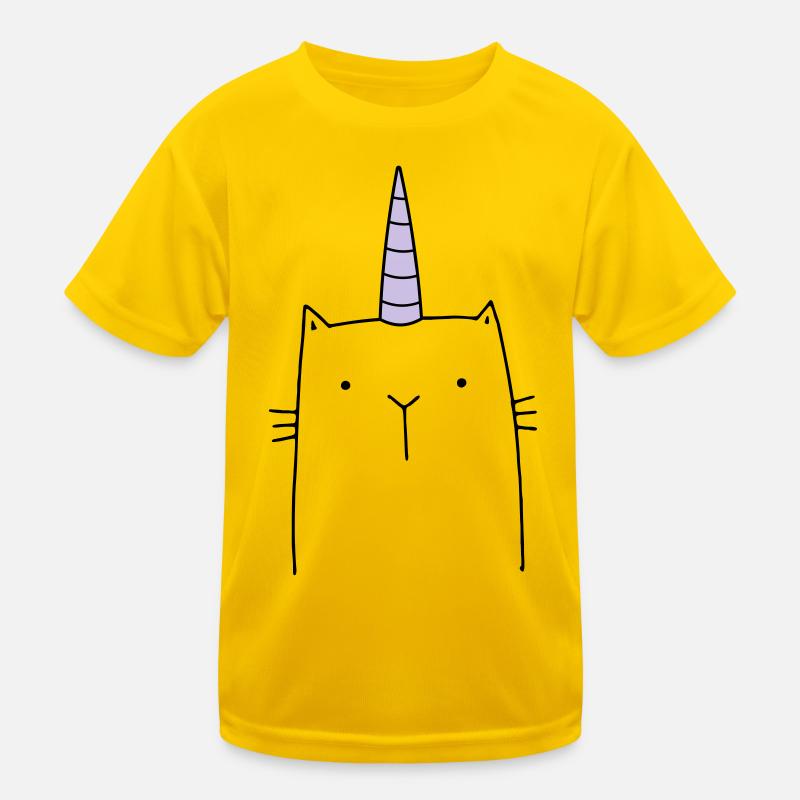 Einhorn Katze niedlich Geschenk Kinder Funktions-T-Shirt