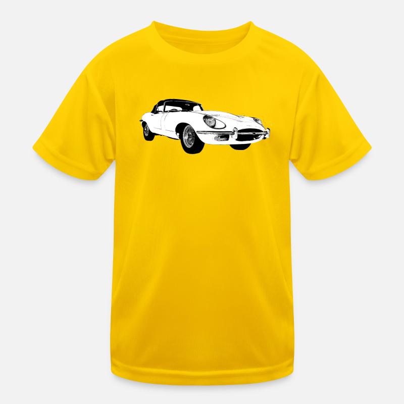 E type jag - Kids Functional T-Shirt - egg yellow