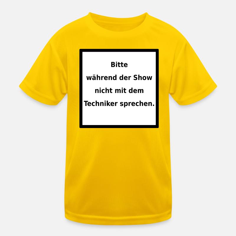 Warnhinweis: Techniker. (black/white) Kinder Funktions-T-Shirt