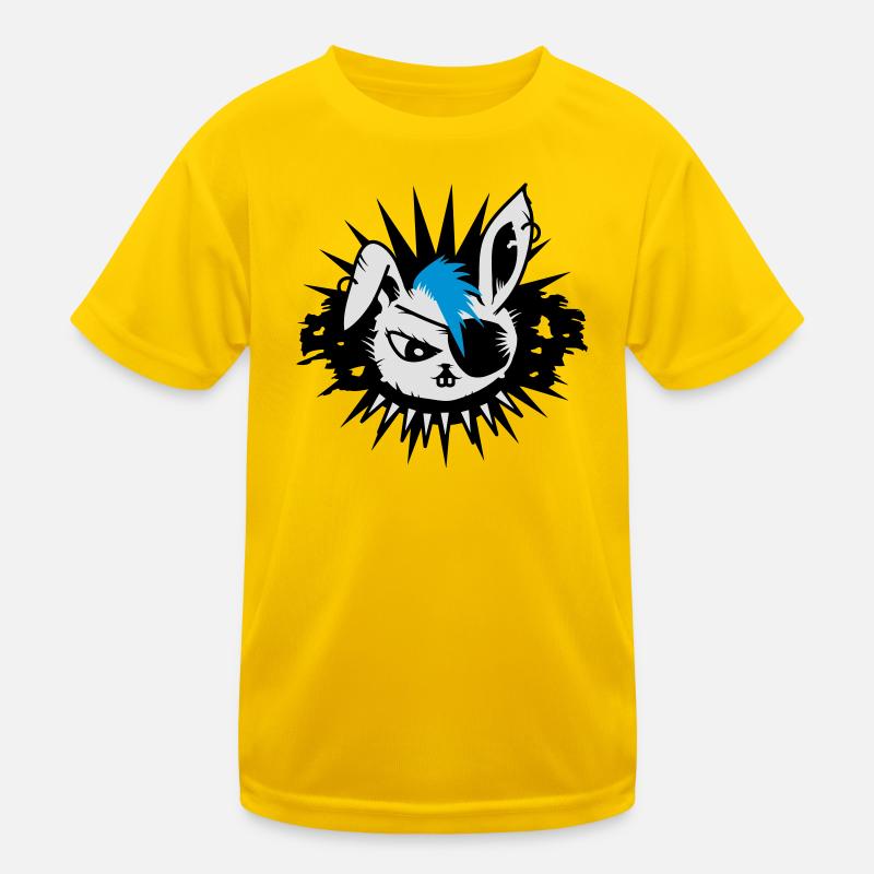 Un lapin avec un cache-oeil et un Mohawk T-shirt sport Enfant