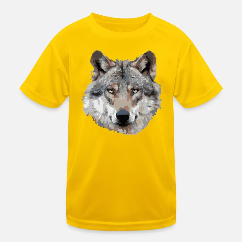 Wolf (grau) Kinder Funktions-T-Shirt