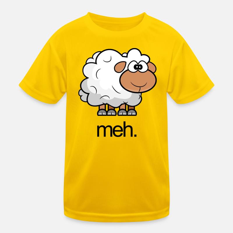 Sheep Illustration Comic with quote Kids Functional T-Shirt