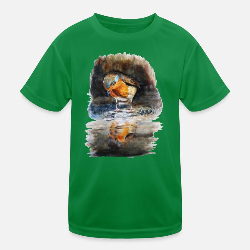 Rotkehlchen Kinder Funktions-T-Shirt