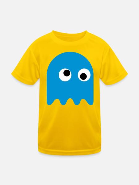 Game Classics Ghost - Kids Functional T-Shirt - egg yellow - Front