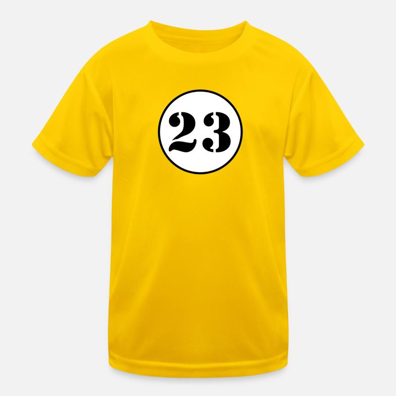 NUMERO 23 ventitré regalo di compleanno Maglietta sportiva per bambini