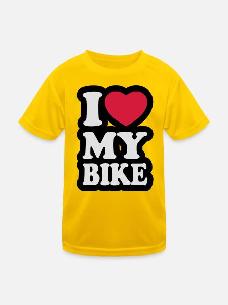 I love my bike - Kids Functional T-Shirt - egg yellow