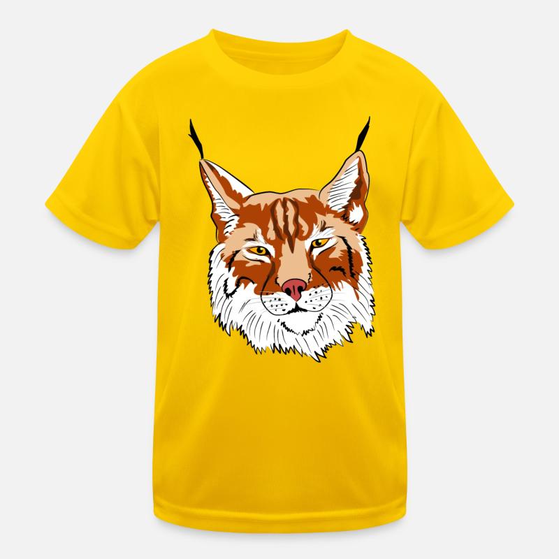 luchs raubtier raubkatze Kinder Funktions-T-Shirt
