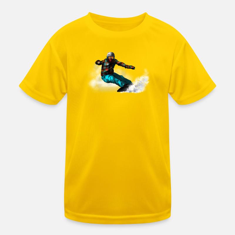 Snowboarding Kinder Funktions-T-Shirt