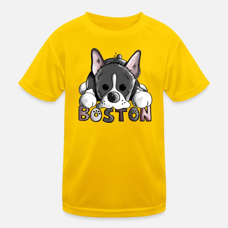 Cute Boston Terrier Kids Functional T-Shirt