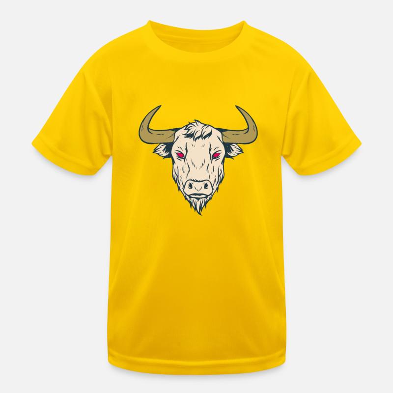 Taurus Red Eyes Devil Kinder Funktions-T-Shirt