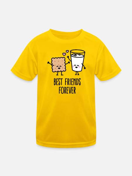 Best friends forever - Kinder Funktions-T-Shirt - Eigelb