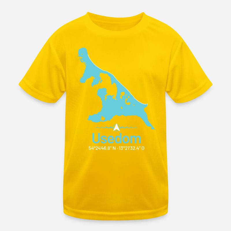 Usedom | Design map Kids Functional T-Shirt