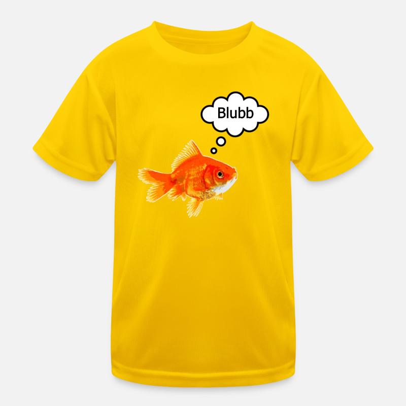 Goldfisch mit sprechblase Kinder Funktions-T-Shirt