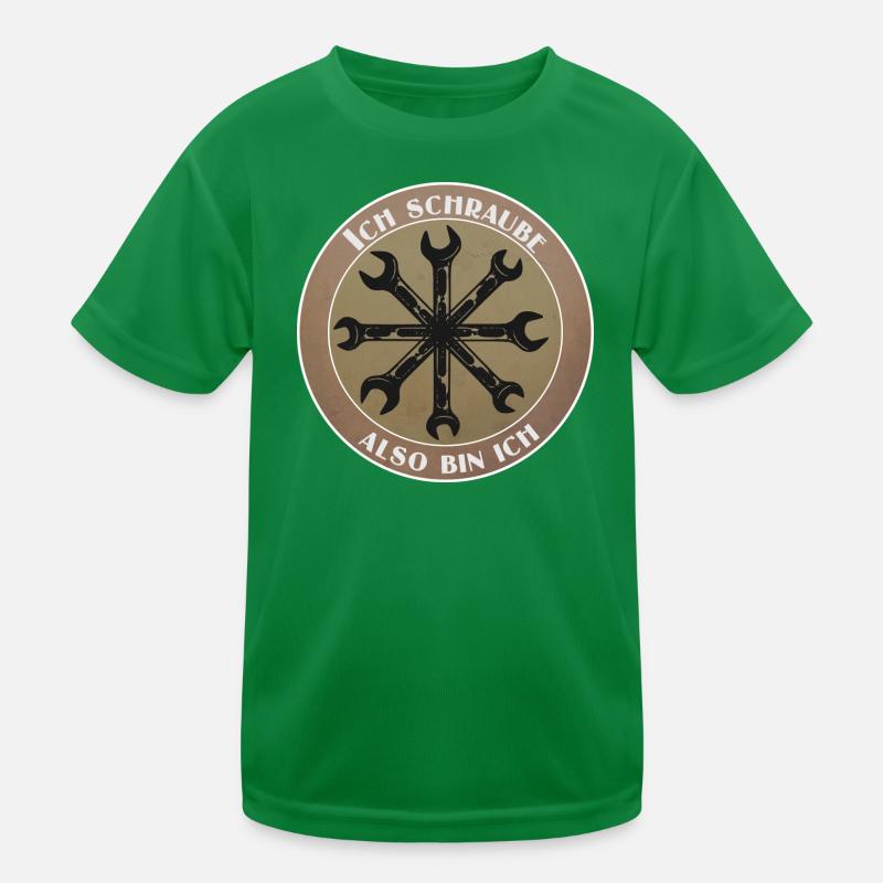 Ich schraube, also bin ich! Kinder Funktions-T-Shirt