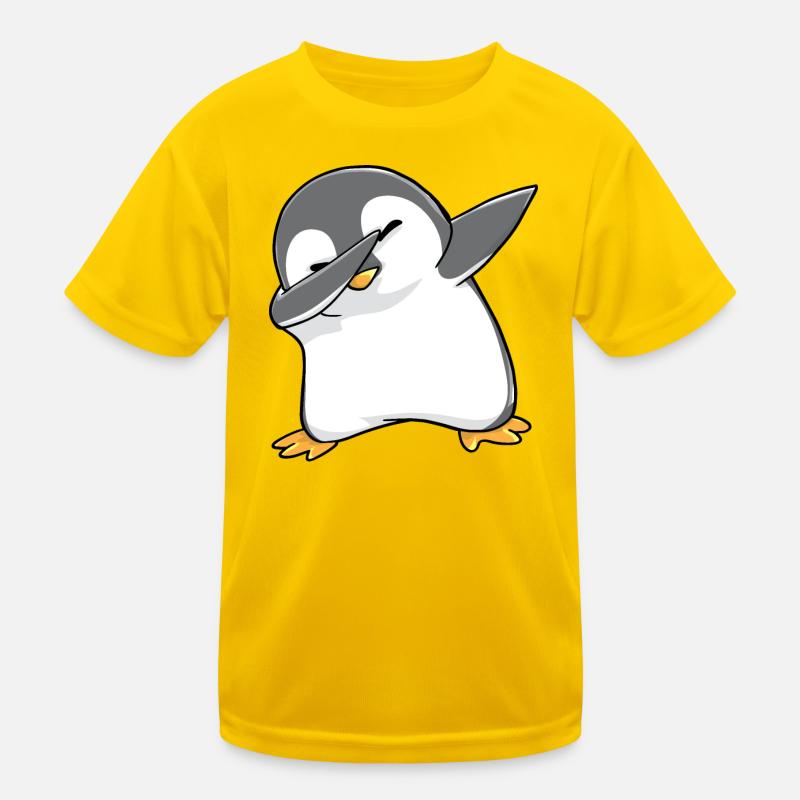 Pinguin Dabbing Kinder Funktions-T-Shirt