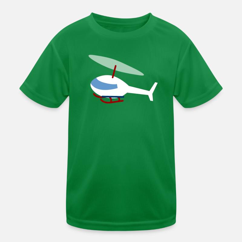 Hélicoptère blanc T-shirt sport Enfant