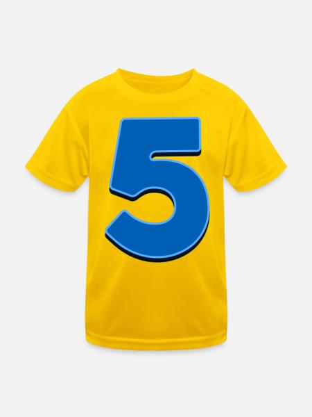 5 - Kinder Funktions-T-Shirt - Eigelb