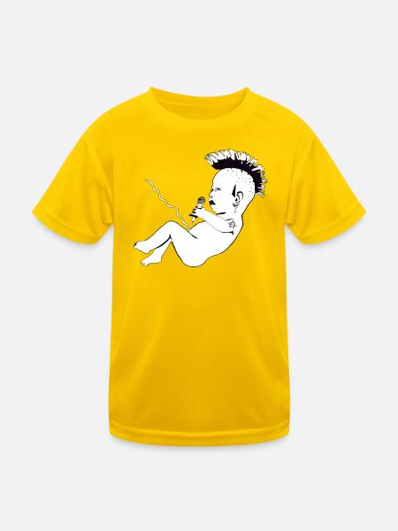 Punks not dead - Kids Functional T-Shirt - egg yellow - Front