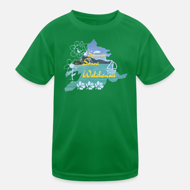 Sommer Sonne Walchensee Kinder Funktions-T-Shirt
