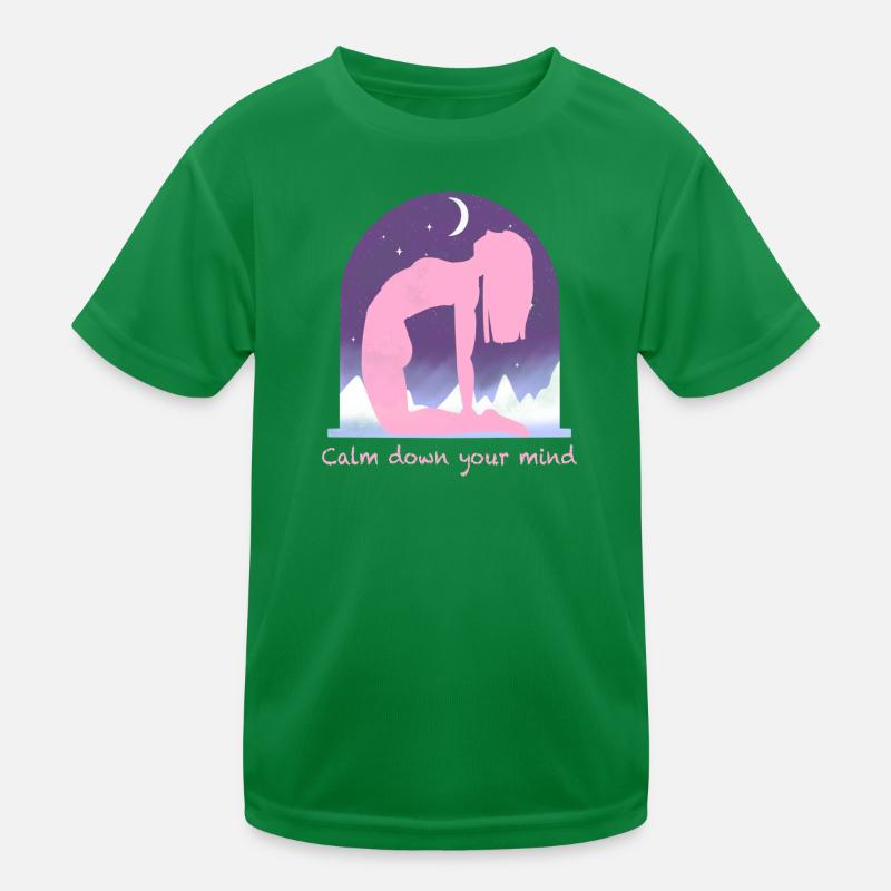 Moonlit Night Rest Pose Kids Functional T-Shirt