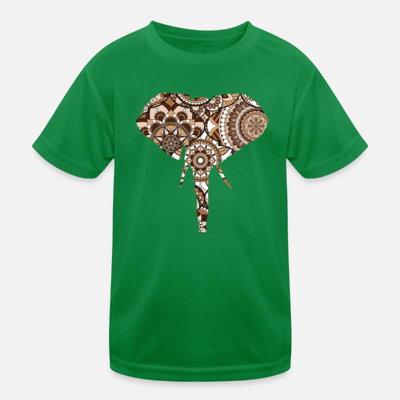 Elephant pattern Kids Functional T-Shirt