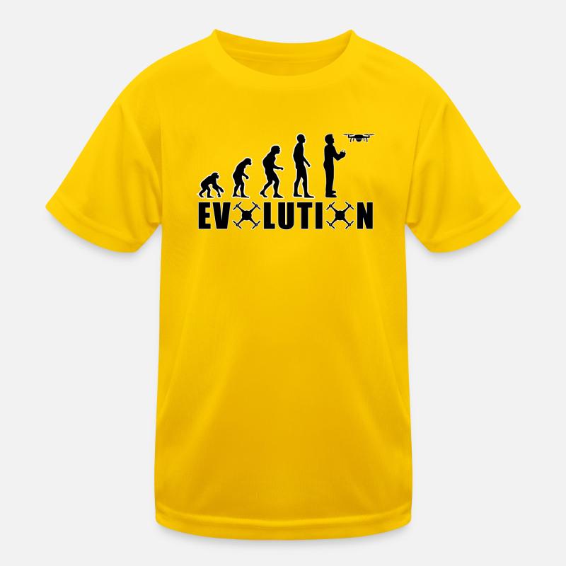 EVOLUTION DRONE Gift Ground Pilot Flying Kids Functional T-Shirt