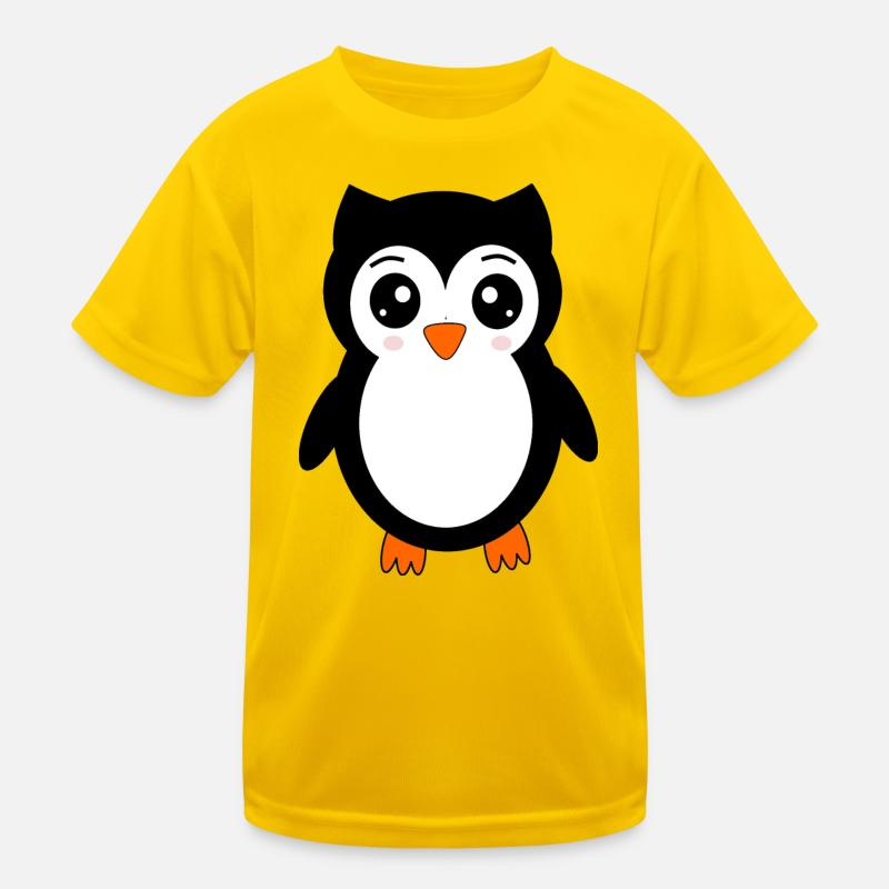 Eule schwarz Vogel Vögelchen Tiere Geschenk Kinder Funktions-T-Shirt