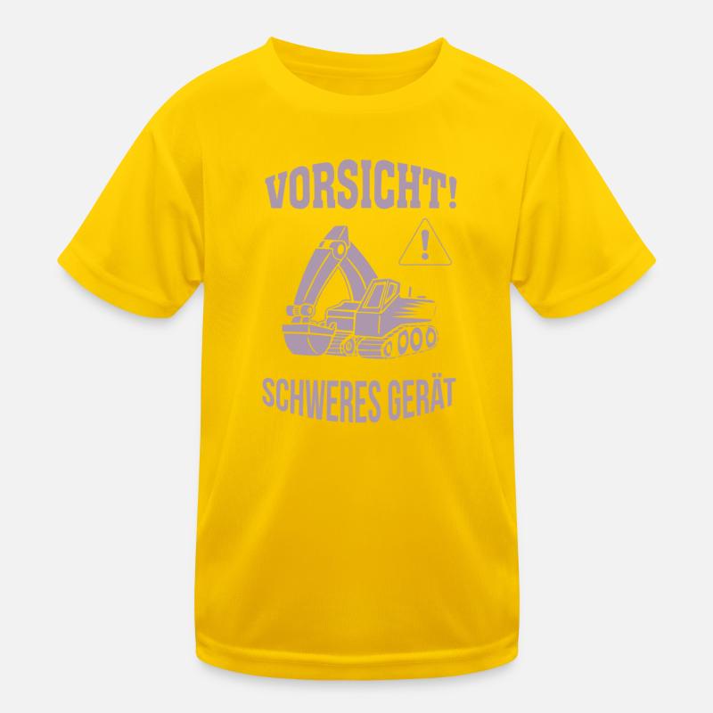 Bagger Baggerfahrer Baugeräteführer Schweres Gerät Kinder Funktions-T-Shirt