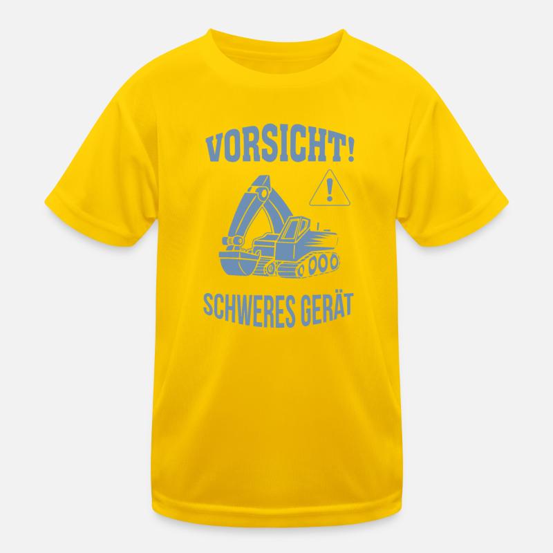 Bagger Baggerfahrer Baugeräteführer Schweres Gerät Kinder Funktions-T-Shirt