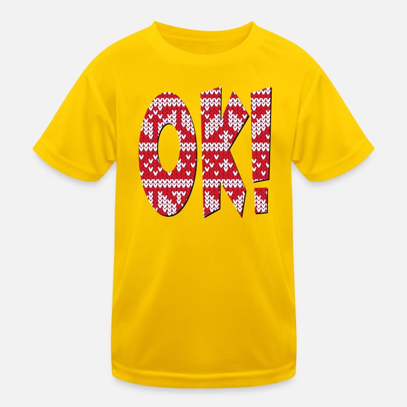 KNITTING PATTERNS OK - APPROVAL SAYINGS Kids Functional T-Shirt