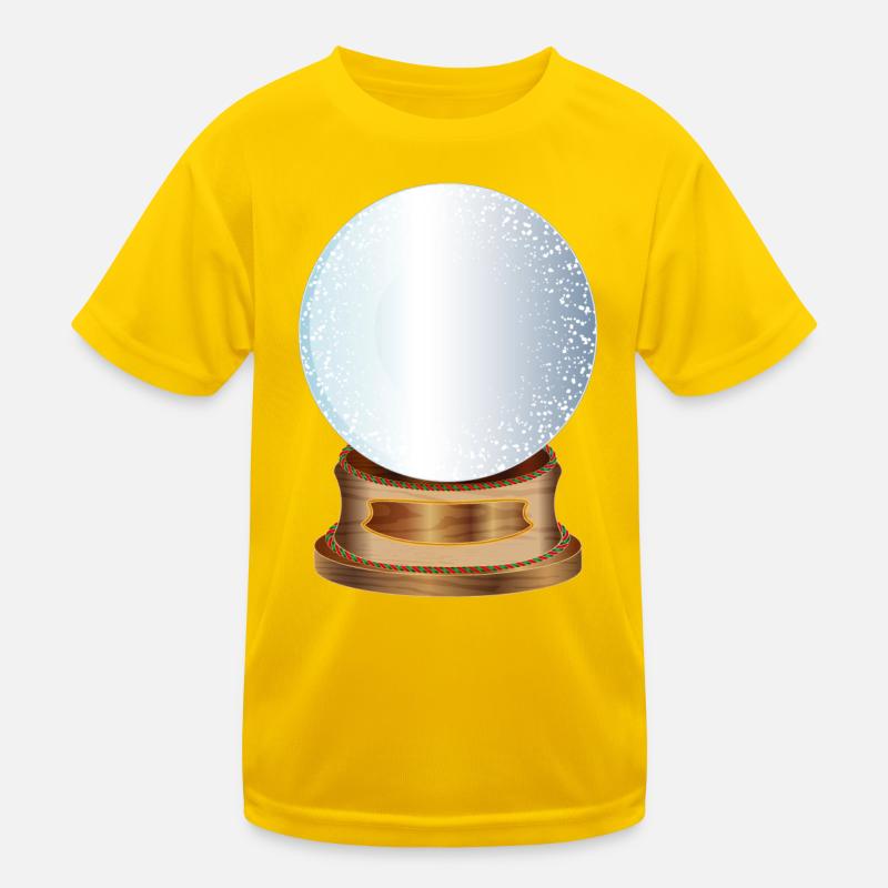 empty nostalgic snow globe to label Kids Functional T-Shirt