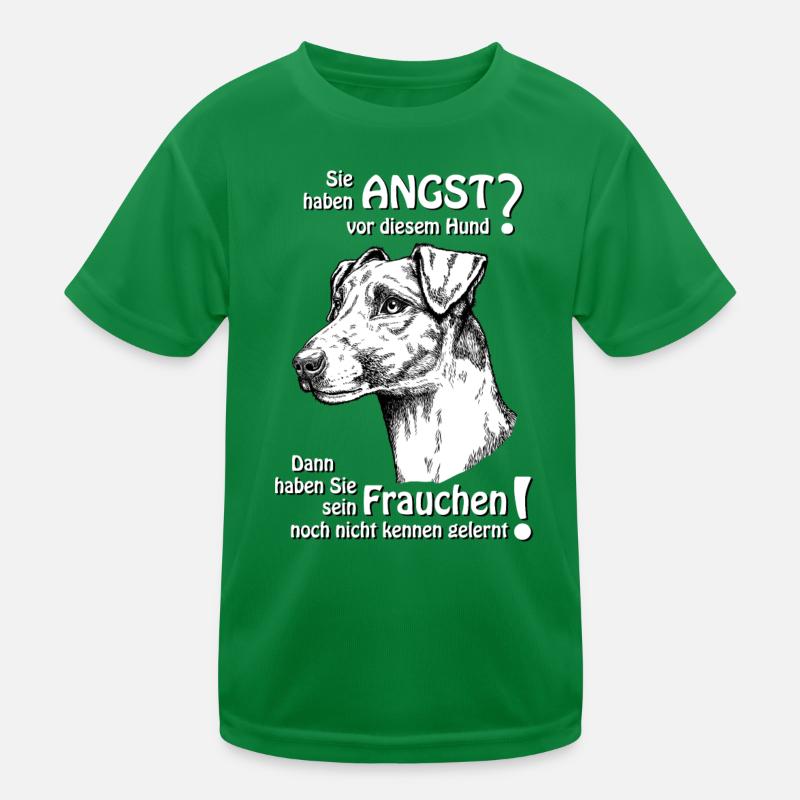 Angst vor Foxterrier? Frauchen Kinder Funktions-T-Shirt