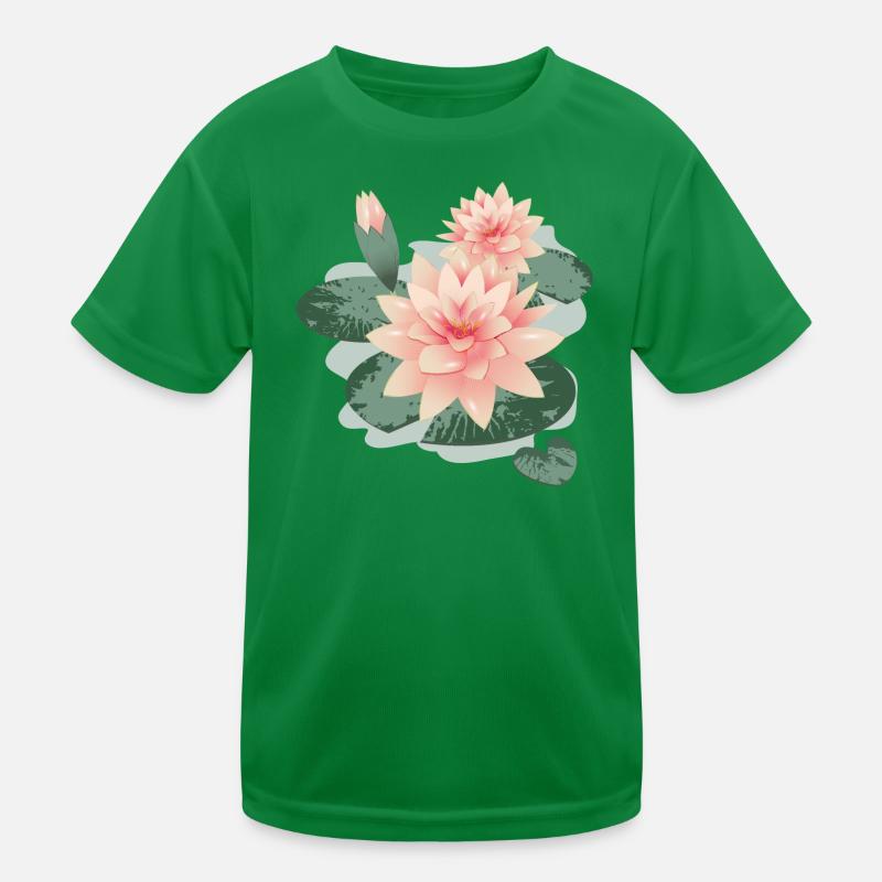 Fleurs de nénuphars avec bourgeon dans l’étang de nénuphars T-shirt sport Enfant