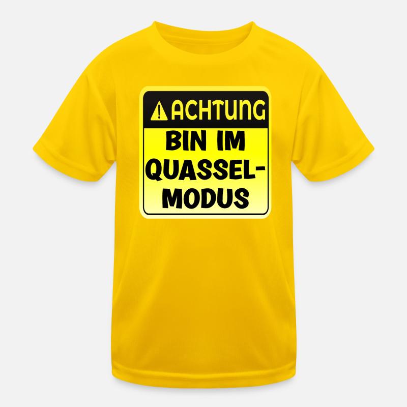 Lustige Muttertagssprüche - Quasselmodus Warnung Kinder Funktions-T-Shirt