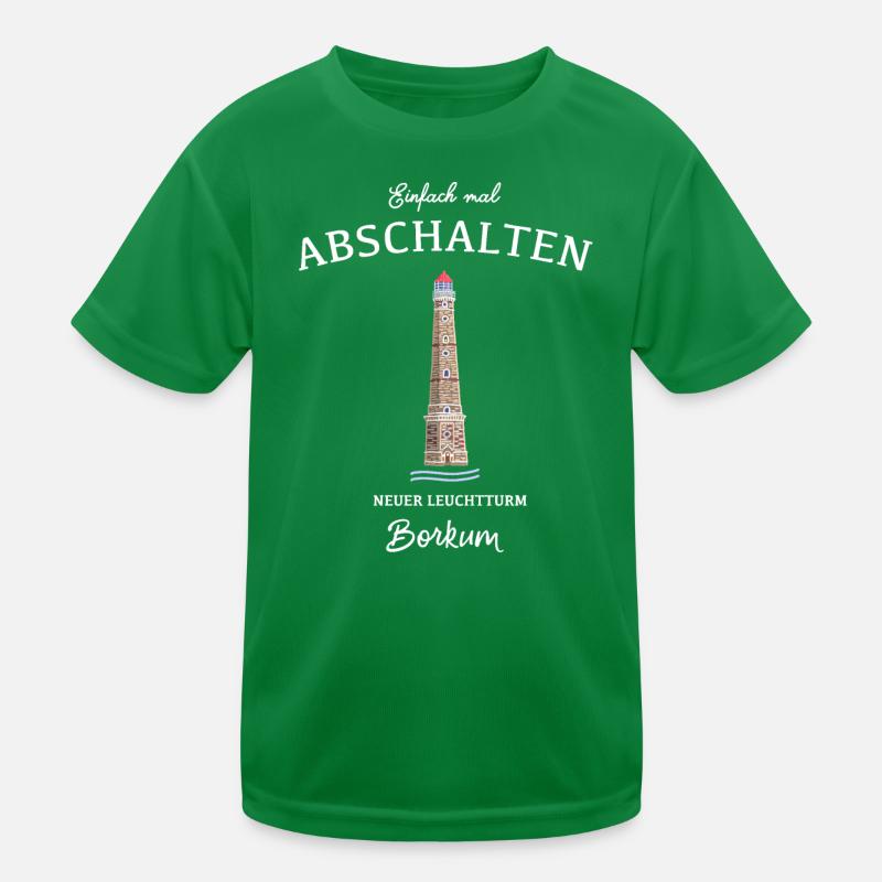 Borkum, Neuer Leuchtturm Kinder Funktions-T-Shirt