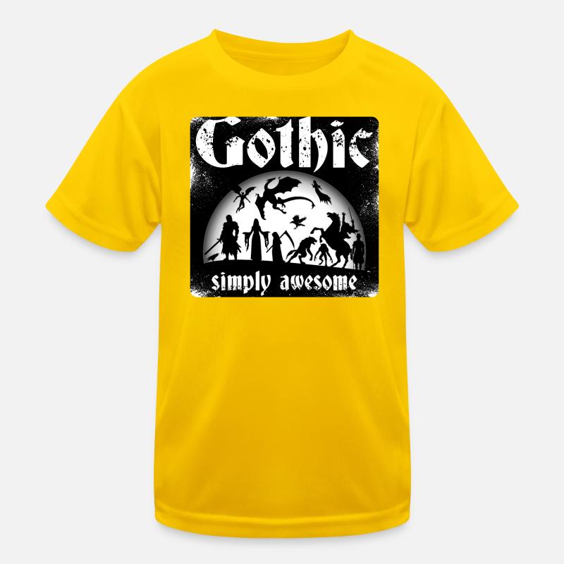 Gothic, spooky full moon creatures Kids Functional T-Shirt