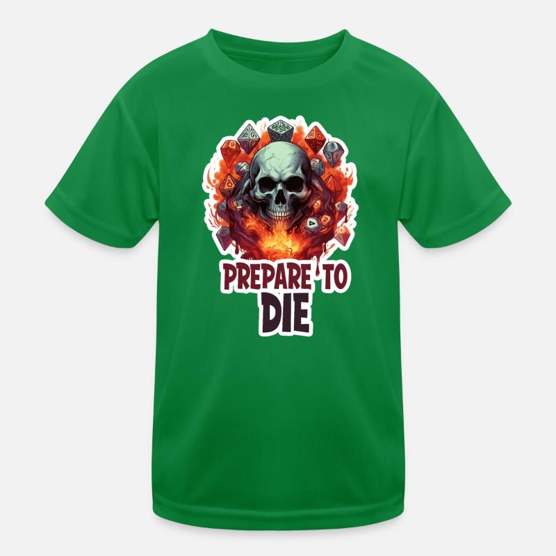 Préparez-vous à mourir – jeu de rôle Cube & Skull T-shirt sport Enfant