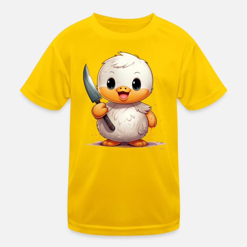 Canard mignon avec couteau T-shirt sport Enfant